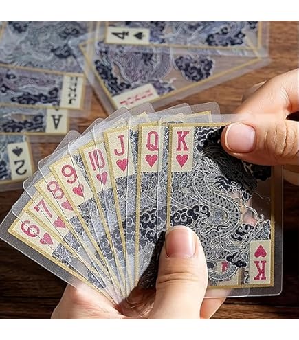 Amazon.com: Hoyle Waterproof, Clear Plastic Playing Cards (ONE